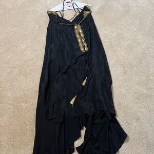Cache Black and Gold Backless Dress